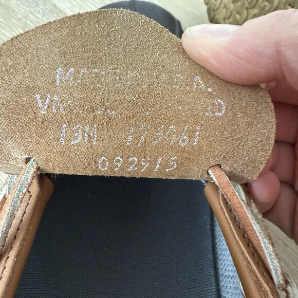 L.L. Bean Moc Rubber Rain Low Duck Boot Shoe Men's 13 Brown Leather Tie USA Made - Picture 7 of 7